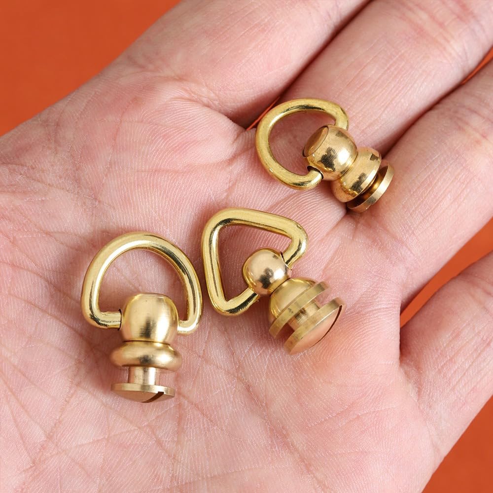 Amazon.co.jp: トチカン ネジ式 Dカン 三角カン 付き ゴールド 真鍮